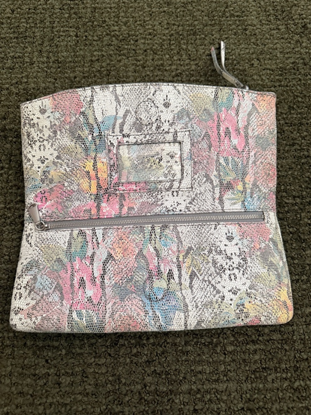 HOBO Multicolor Floral Leather Clutch with Stud Accent - Picture 2 of 5